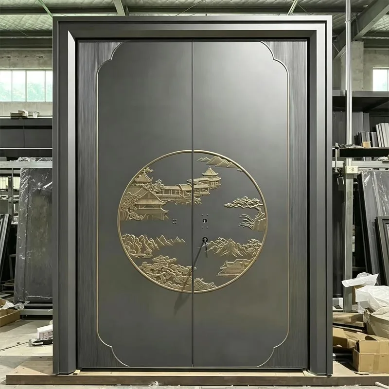 Cửa nhôm đúc có hoa văn dệt nổi 3D