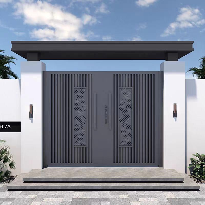 Minimalist Edge-sealed Copper-Aluminum Courtyard Gate